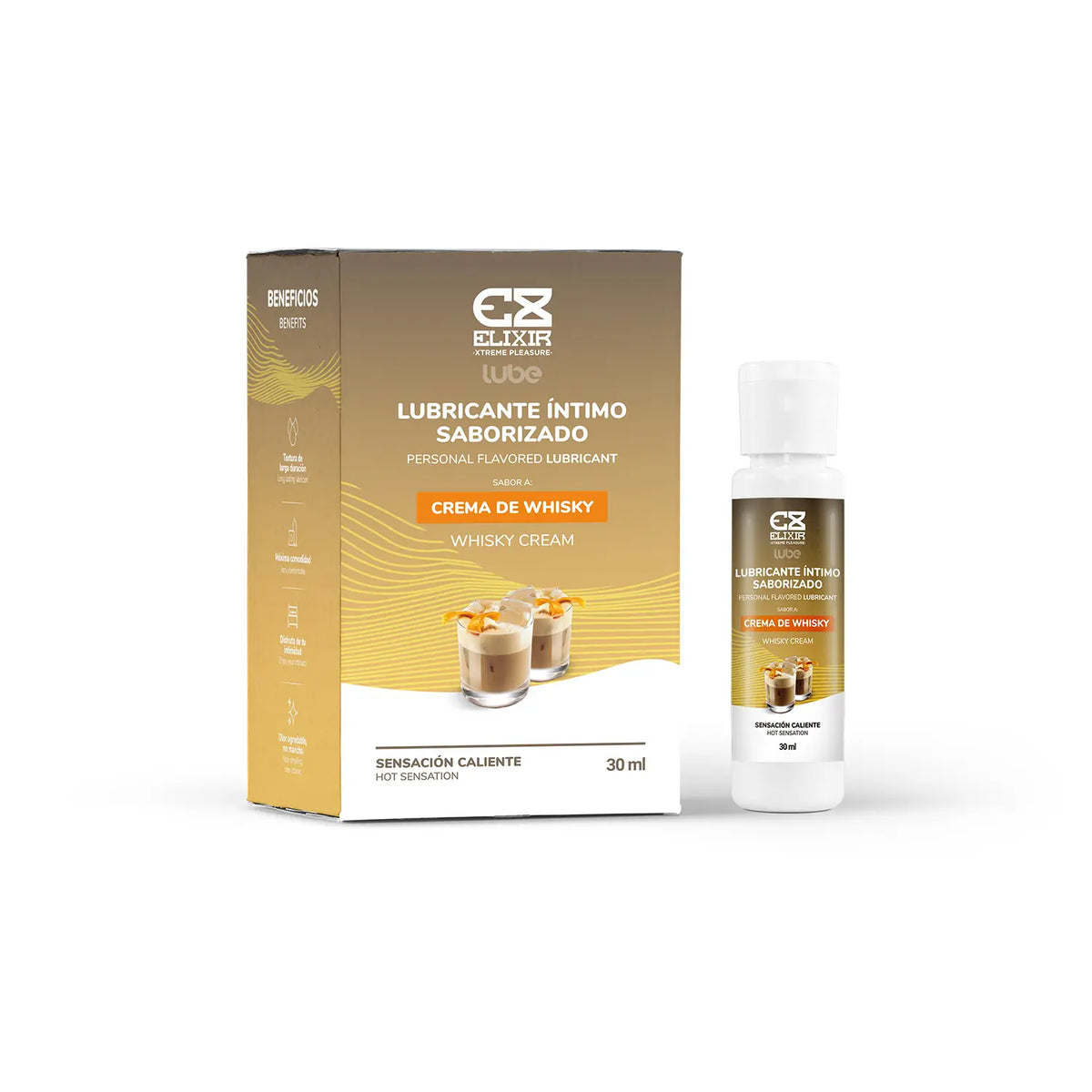 Lubricante Saborizado Sensación Caliente x 30ml Elixir