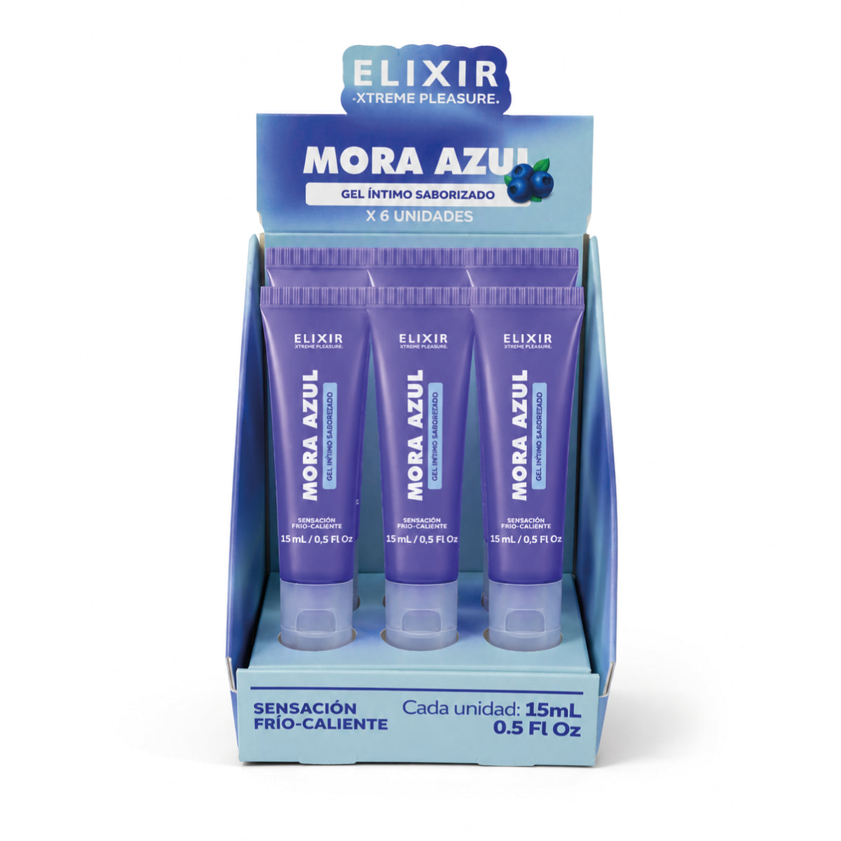 Gel Íntimo Saborizado Mora Azul Elixir 15ml