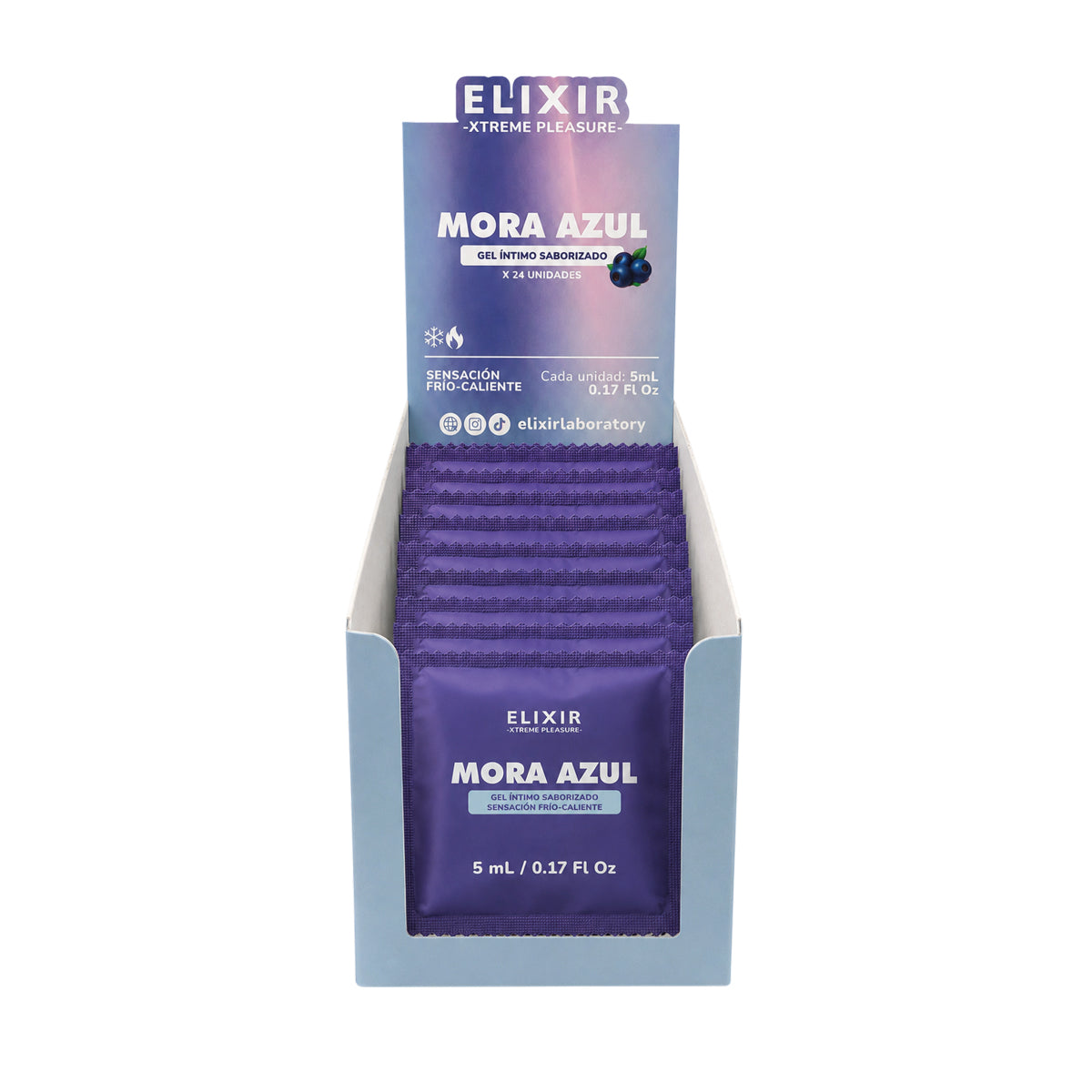 Gel Íntimo Saborizado Mora Azul Elixir 5ml