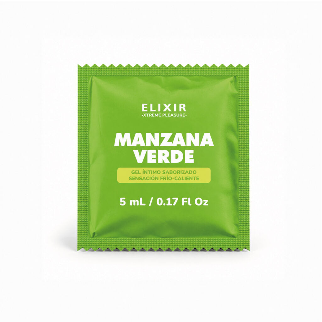 Gel Íntimo Saborizado Manzana Verde Elixir 5ml